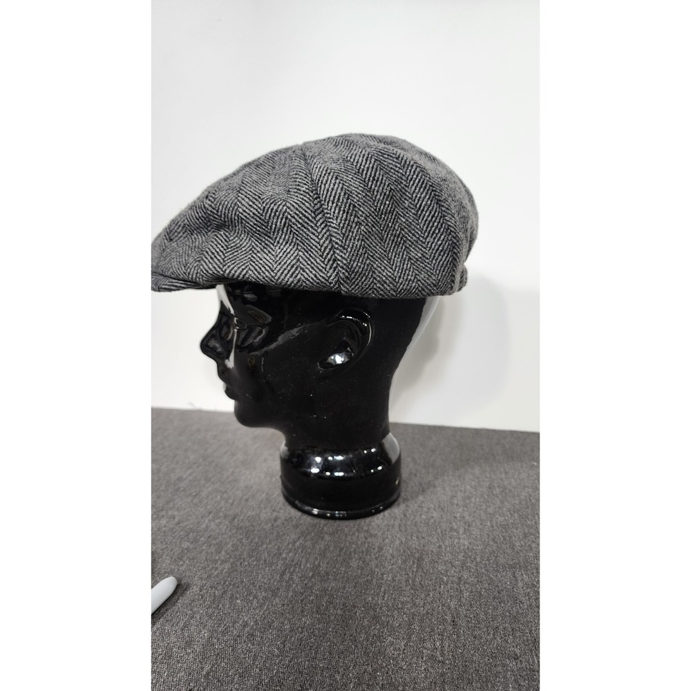 Peaky Blinders Hat Newsboy Flat Cap, Driver, Herringbone Tweed Wool Style @41